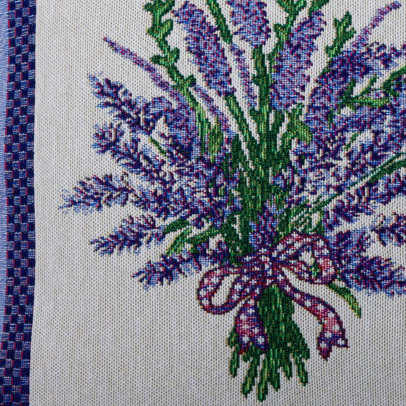 povlak MOTIV levandule fialová dekorační povlak na polštářek s levandulí, vytkaný vzor je na obou stranách stejný 9857L