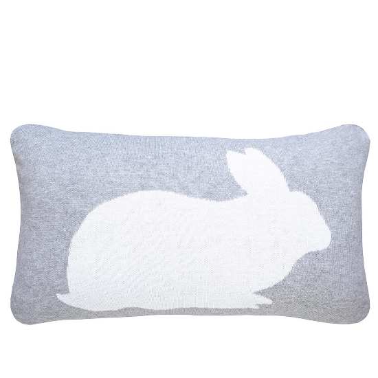pletený povlak DESIGN králík šedobílá