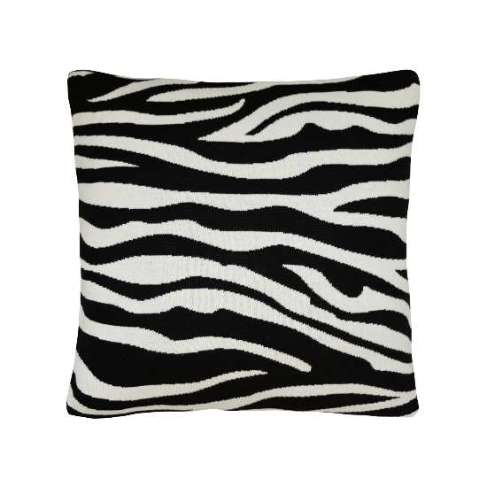 pletený povlak DESIGN zebra černosmetanová