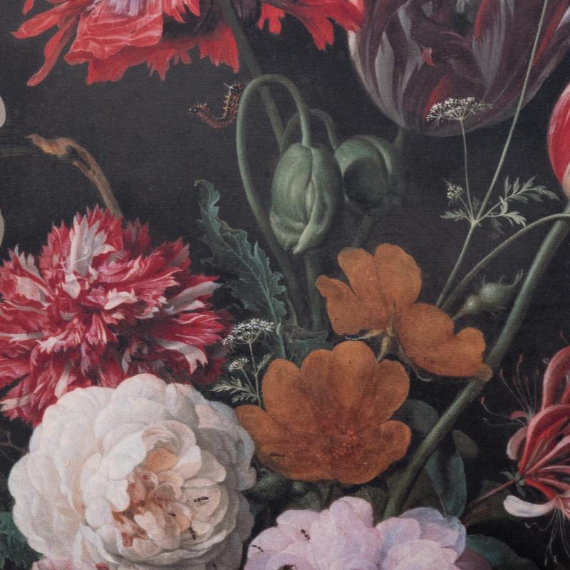 povlak ART VELVET heem-zátiší s květinami černá 12407