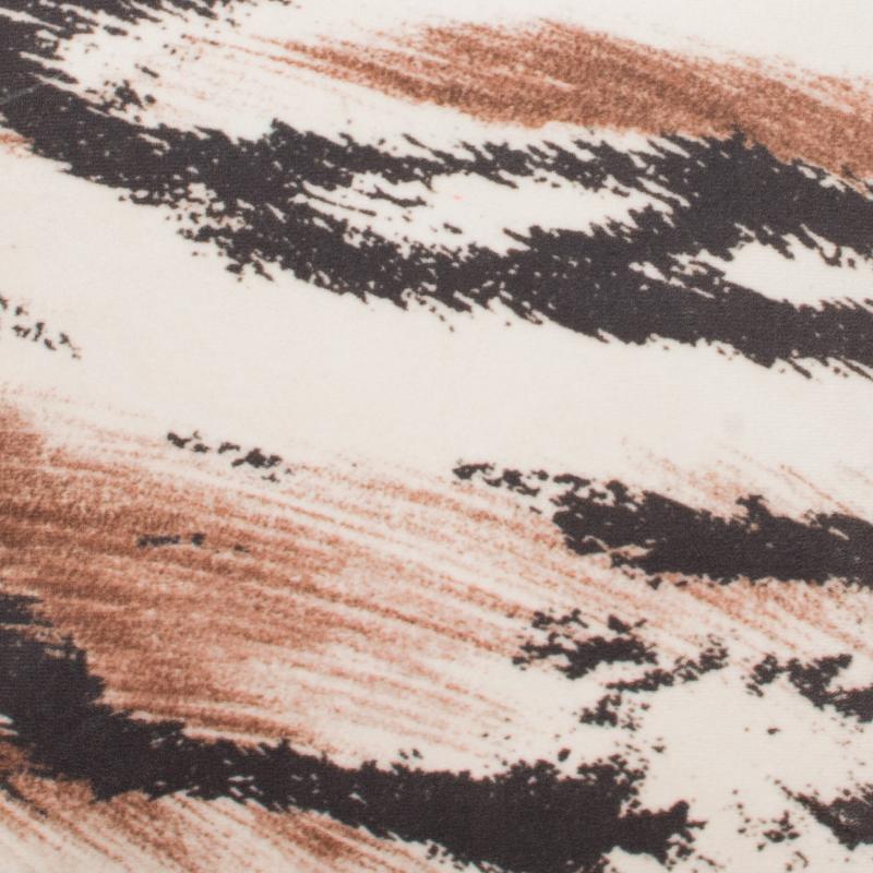 povlak VELVET zebra šedosmetanová sametově jemný dekorační povlak na polštářek s motivem zebry, vzor je na obou stranách stejný 12758L