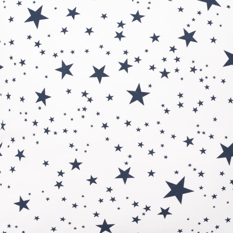 povlak KLASIK hvězdičky bílomodrá bílý bavlněný povlak na polštářek s modrými hvězdičkami 13106L