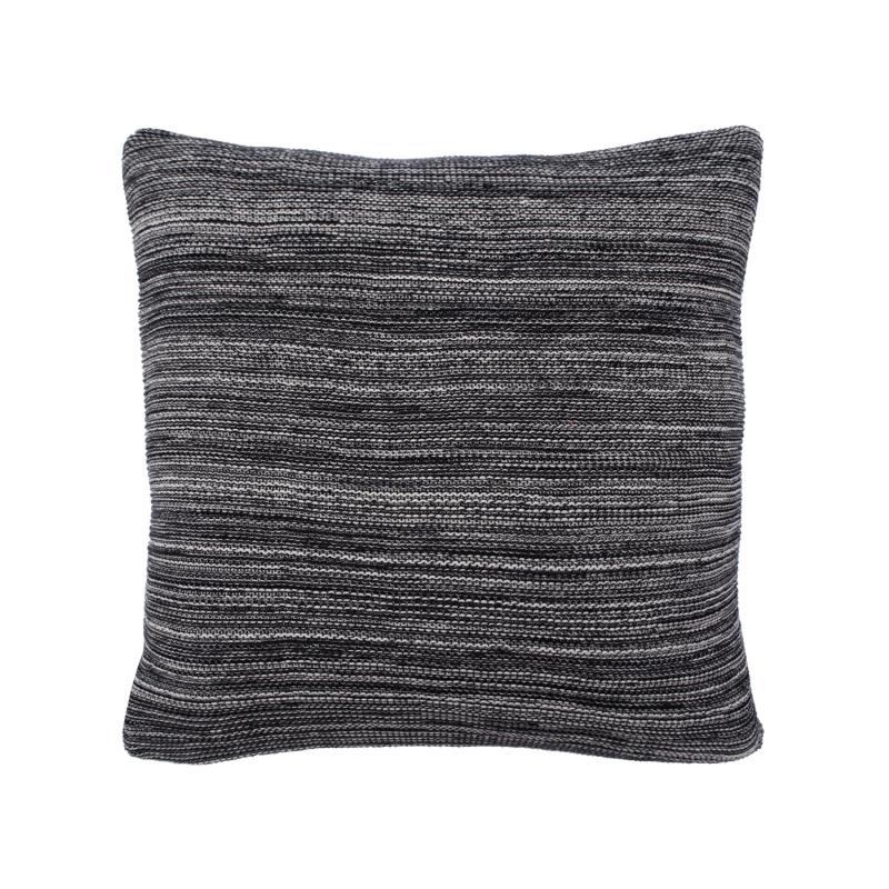 pletený povlak MELANGE melír černá pletený povlak na polštářek v černé barvě s jemným melírováním