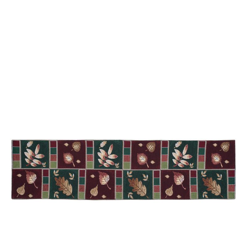 prostírání MOTIV listy patch zelenočervená podzimní prostírání na stůl s listy, také ve velikosti běhounu 13489L