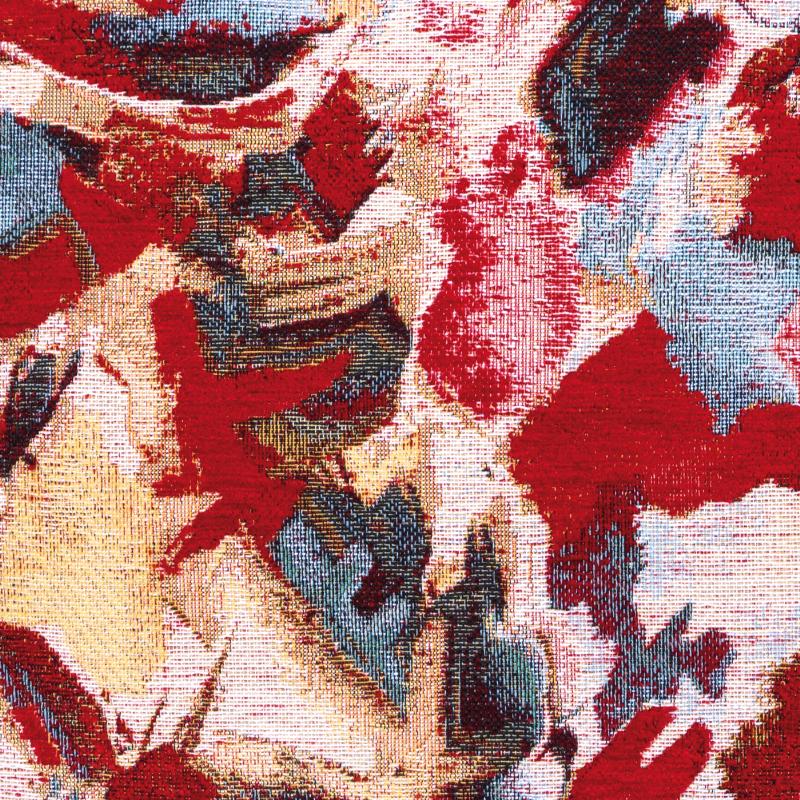 povlak SOFA fantasy červená červený dekorační povlak na polštářek s abstraktním motivem, vytkaný vzor je na obou stranách stejný 13625L