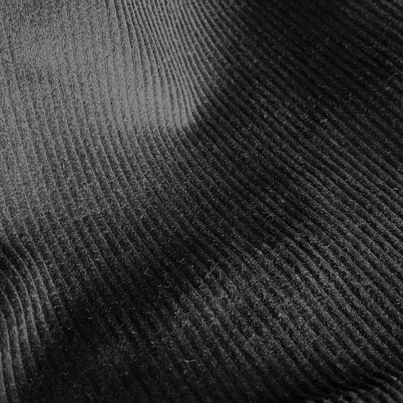 povlak KORD černá jednobarevný dekorační povlak na polštářek v černé barvě z manšestrové tkaniny 13962L