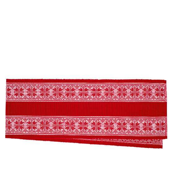 dekorace RIB vločky 2x bordura červenobílá
