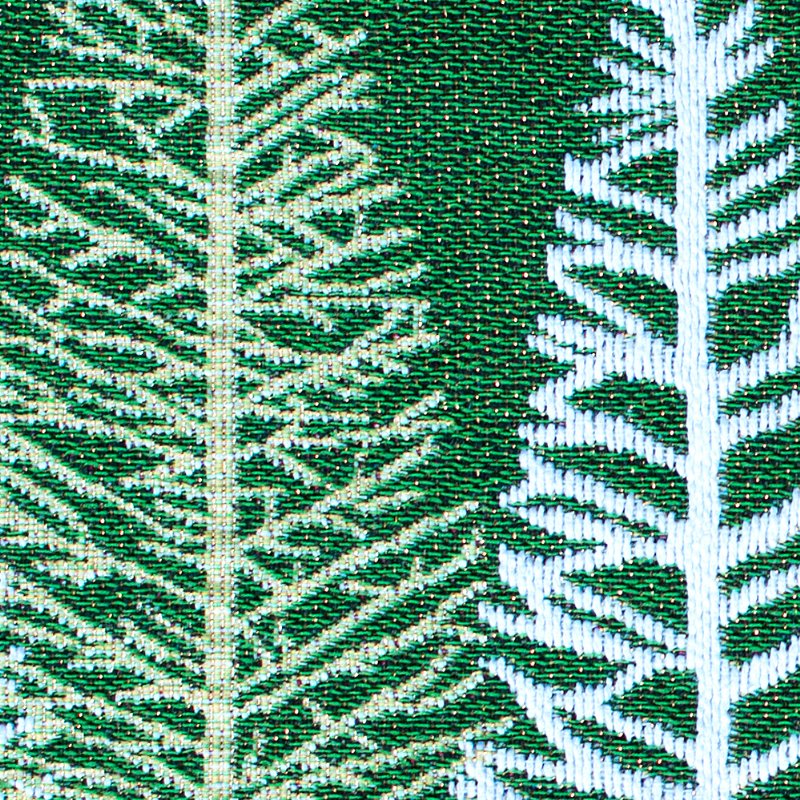 prostírání MOTIV LUREX stromky zelenozlatá zelené prostírání na stůl se stromy, protkáno zlatou nití 7609L