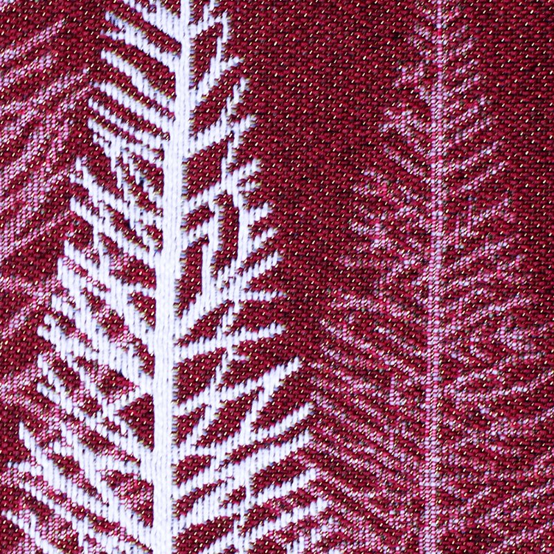 povlak MOTIV LUREX stromky červenozlatá červený povlak na polštářek se zimními stromky a jemným zlatým efektem, vytkaný vzor je na obou stranách stejný 7611L