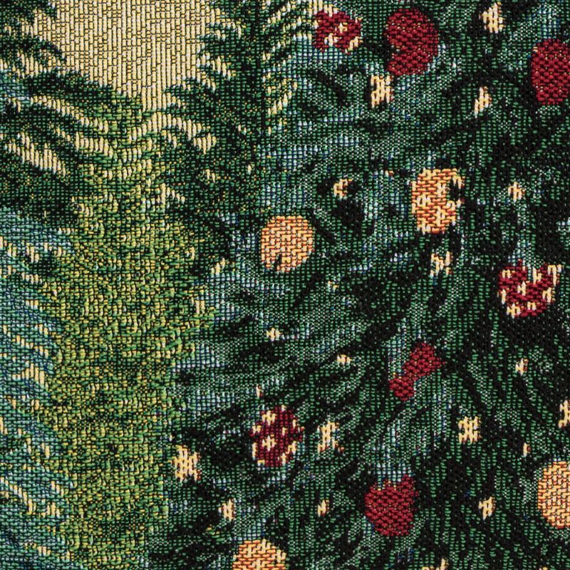 povlak MOTIV vánoční strom zelená dekorační povlak na polštářek s vánočním stromem, vytkaný vzor je na obou stranách stejný 8939L