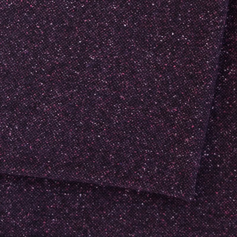 vlněný pléd MILÁNO melange tmavě fialová fialový vlněný pléd, lze ho také nosit jako šál přes ramena 9340L