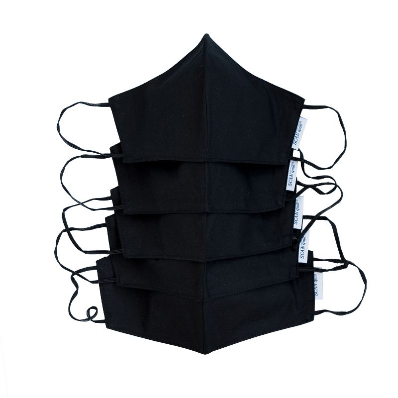rouška SATÉN BAVLNA - balení 5 ks L/XL černá, tvarovaná, gumičky černé balení obsahuje 5 kusů, rouška je dvouvrstvá a lze ji opakovaně prát 9688L