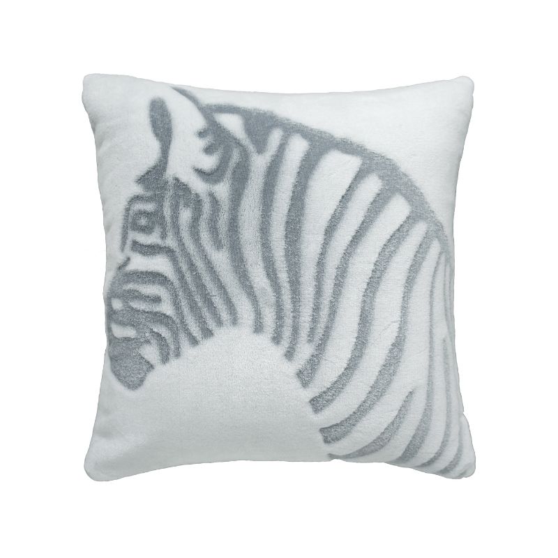 povlak COMFORT MELANGE zebra šedá hebký povlak na polštářek se zebrou, vzor je na obou stranách stejný