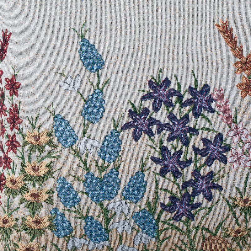 povlak MOTIV kytky naturžlutofialová dekorační povlak na polštářek s květinami, vytkaný vzor je na obou stranách stejný 9951L